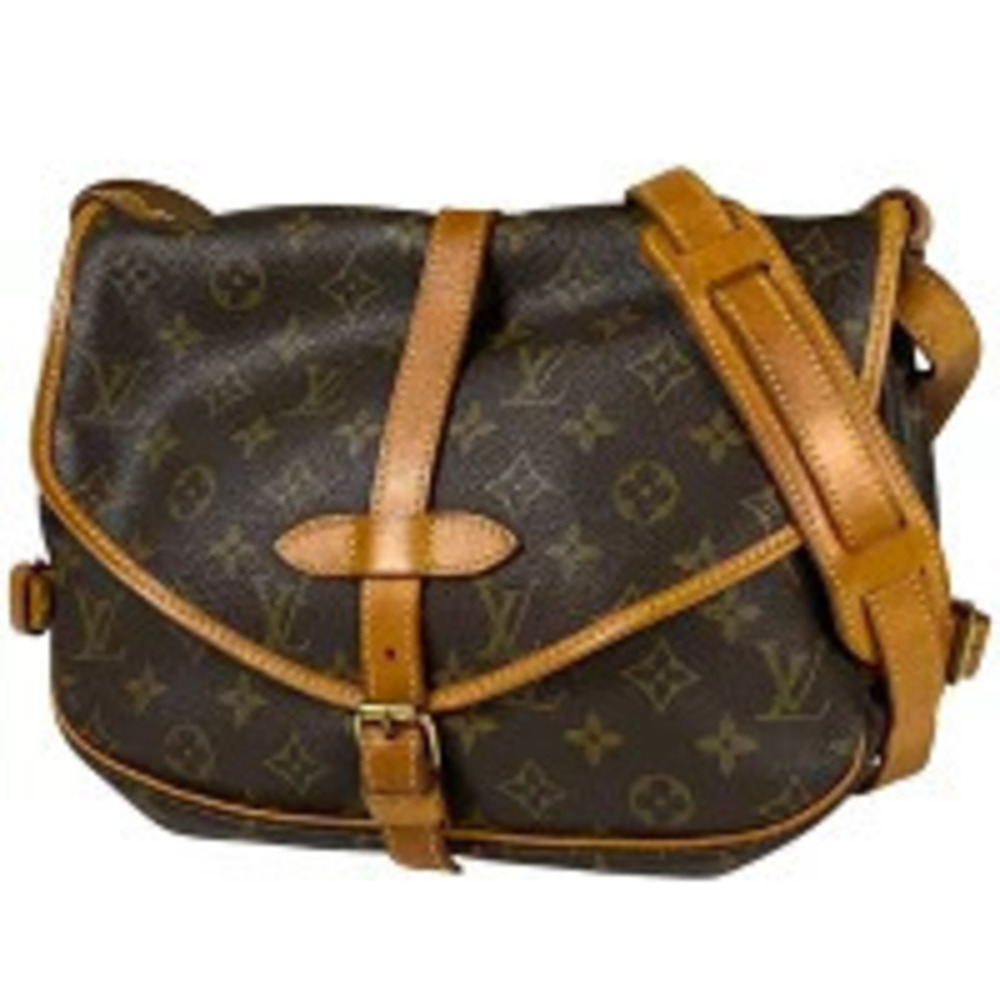 Louis Vuitton Saumur Crossbody Shoulder Bag Monogram Brown